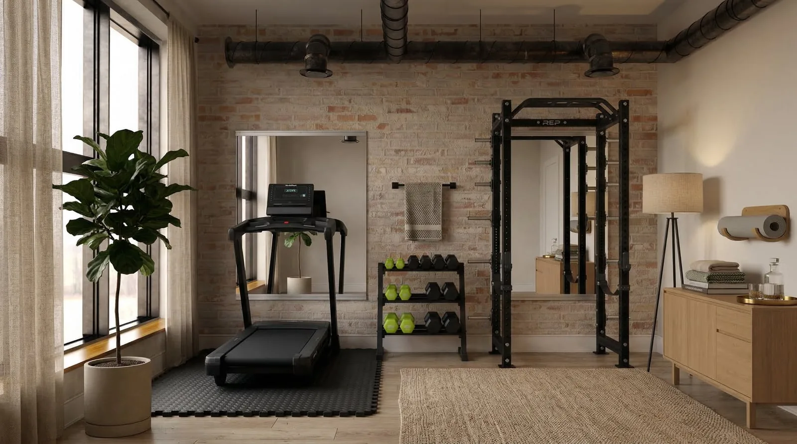 Home gym after redesign